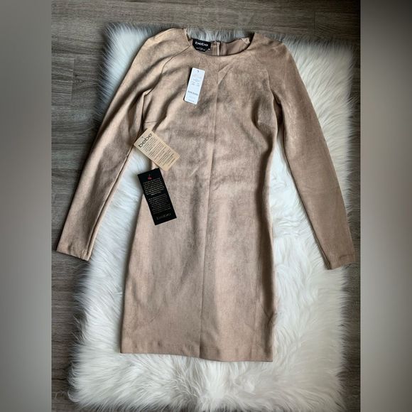 NWT! Bebe Erin Faux Suede Dress - Picture 2 of 10
